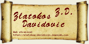 Zlatokos Davidović vizit kartica
